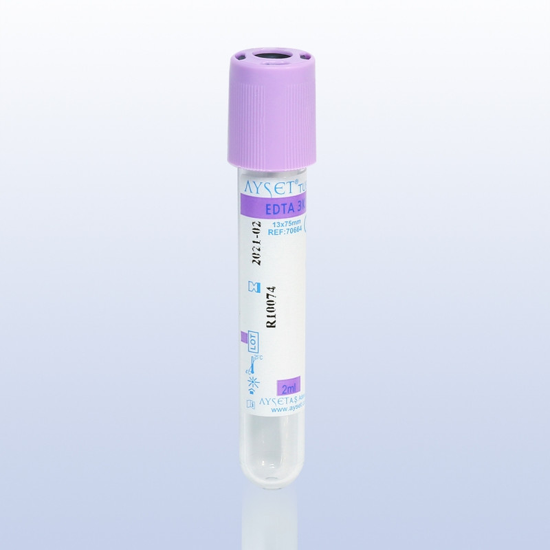 70699 Вакуумна Пробірка AYSET, 9мл, K(3) EDTA, K3E, Бузковий, 16x100